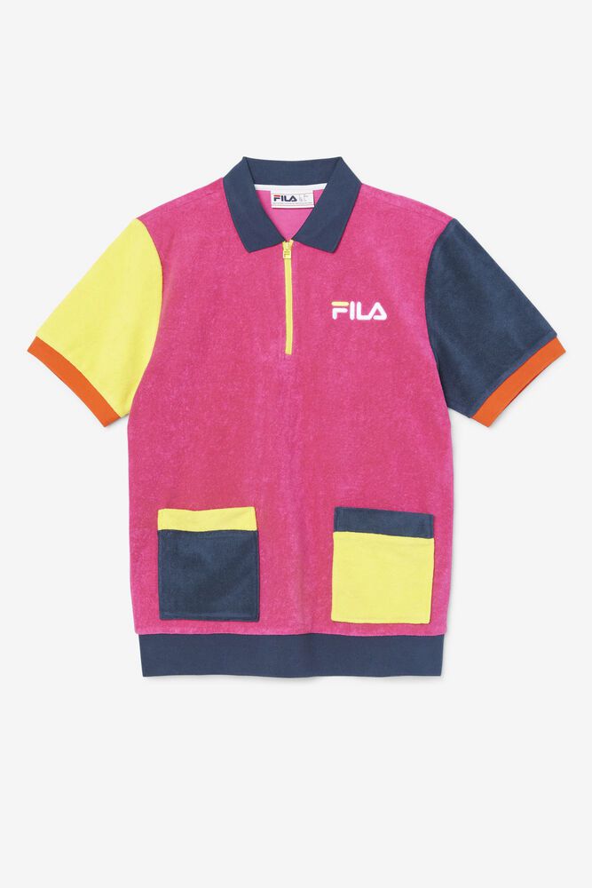 Fila Polo Analu Mens Pink - India XIY-374968